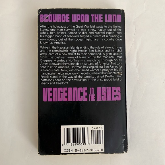 William Johnstone Vengeance in the Ashes Paperback 1993 First Printing - Picture 2 of 8